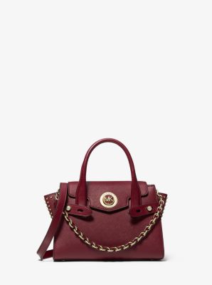 Carmen small studded saffiano leather belted satchel new arrivals