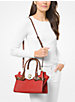 Carmen Small Color-Block Embossed Leather Belted Satchel image number 2