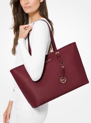 Buy Michael Kors Jet Set Travel Medium Saffiano Leather Crossbody Bag, Berry Color Women
