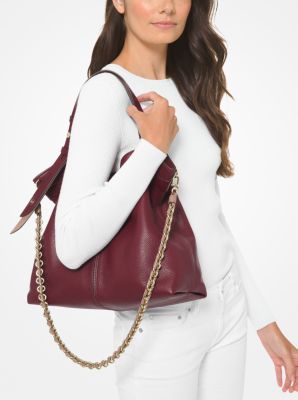 downtown baby tote in grained leather