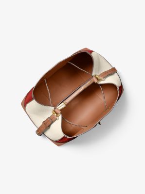 Mercer Gallery Medium Color-Block Pebbled Leather Shoulder Bag