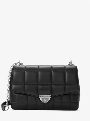 Michael kors large sloan shop quilted shoulder bag black