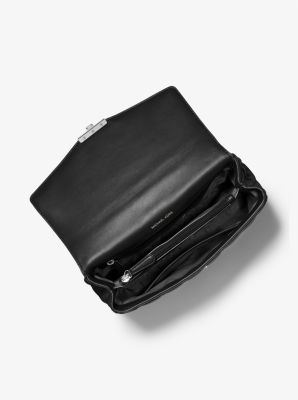 Michael Michael Kors Soho Large Chain Shoulder Bag, Black, Leather
