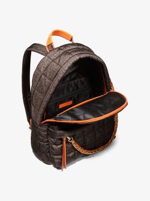 Slater Medium Logo Quilted Nylon Backpack