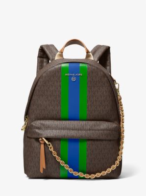 slater medium metallic logo stripe backpack