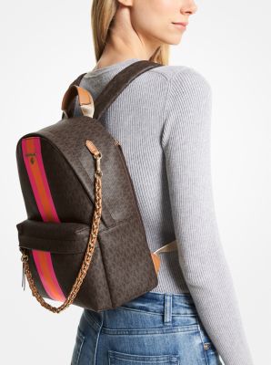 Slater Medium Signature Logo Stripe Backpack image number 3