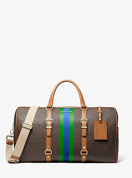 마이클 마이클 코어스 Michael Michael Kors Bedford Travel Extra-Large Logo Stripe Weekender Bag