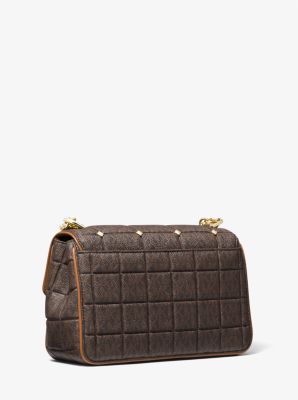 SoHo Large Studded Quilted Signature Logo Shoulder Bag | Michael Kors