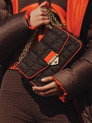 Michael Kors - Large Red Pebbled Leather Shoulder Bag – Current