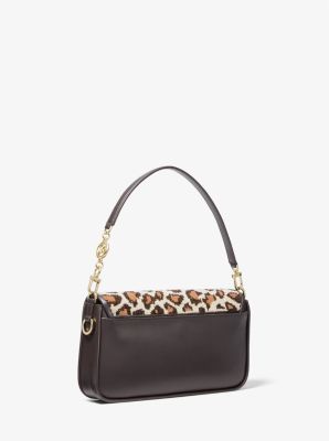 Bradshaw Small Leopard Beaded Leather Convertible Shoulder Bag
