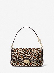 Bradshaw Small Leopard Beaded Leather Convertible Shoulder Bag - CHOCOLATE COMBO - 30F1G2BL1U