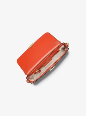 Bradshaw Small Pleated Logo Convertible Shoulder Bag in ORANGE SPICE | Michael Kors