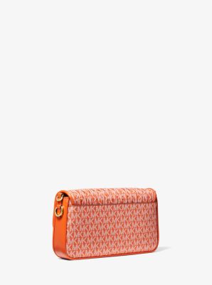 Bradshaw Small Pleated Logo Convertible Shoulder Bag in ORANGE SPICE | Michael Kors