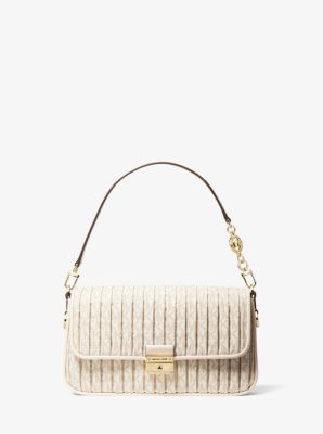 Borsa a spalla Bradshaw convertibile piccola con pieghe e logo image number 0