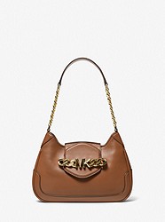 Hally Small Leather Shoulder Bag - LUGGAGE - 30F1G2HL1L