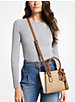 Kris Small Color-Block Pebbled Leather Satchel image number 2