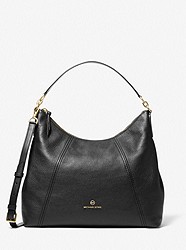 Sienna Large Pebbled Leather Shoulder Bag - BLACK - 30F1G4SL3L