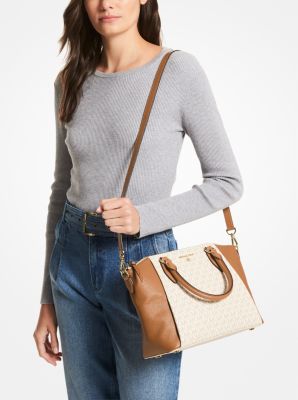 Borsa a mano Sienna media in pelle con logo image number 2