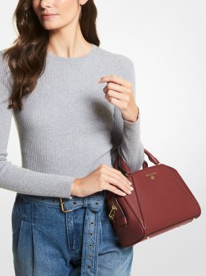 Cleo Small Saffiano Leather Satchel