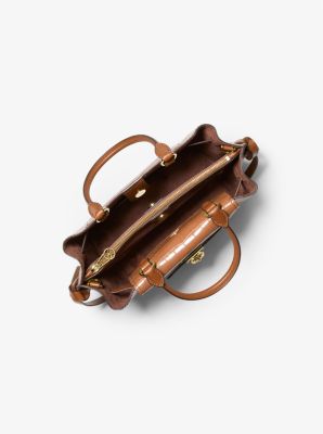 Henkeltasche Hamilton Legacy Small aus Leder mit Krokodilprägung und Gürteldetails image number 1