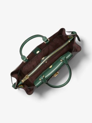 Hamilton Legacy Large Logo Belted Satchel in MOSS | Michael Kors