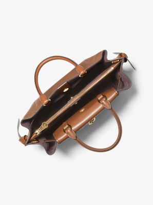 Bolso satchel Hamilton Legacy grande de piel con tiras decorativas image number 1