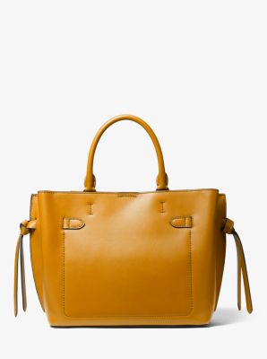Bolso satchel Hamilton Legacy grande de piel con tiras decorativas in CALÉNDULA | Michael Kors