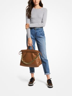 Bolso tote Lina mediano con adornos in LUGGAGE | Michael Kors