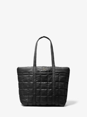 Michael Kors Stirling Large Quilted Padded Tote Bag - Grey