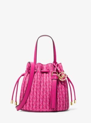 Willa Extra Small Pleated Logo Tote Bag Michael Kors