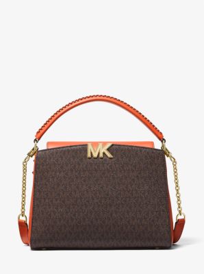 Michael Kors Karlie Small Leather Crossbody Purse in Merlot