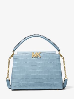 Karlie Medium Crocodile Embossed Leather Satchel | Michael Kors