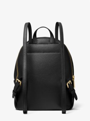 Michael Kors Women's Erin Medium Pebbled Leather Backpack - Black 