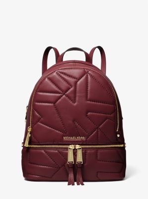 Quilted leather backpack purse best sale