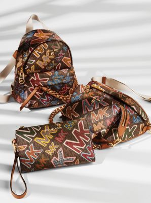 Rhea Medium Graphic Signature Logo Backpack | Michael Kors