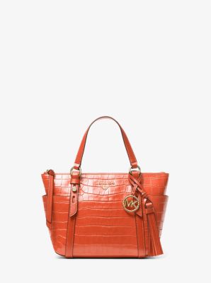 Sullivan Small Crocodile Embossed Leather Tote Bag