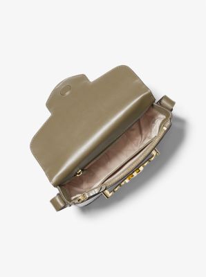 Hally Medium Crocodile Embossed Leather Crossbody Bag