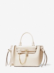 Hamilton Legacy Small Crocodile Embossed Leather Belted Satchel - LT CREAM - 30F1L9HS1E