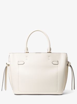 Bolso satchel Hamilton Legacy grande de piel con tiras decorativas in CREMA CLARO | Michael Kors