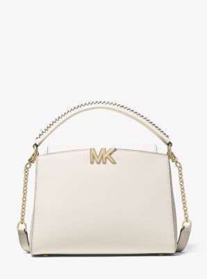 Michael Kors Karlie Medium Leather Satchel Bag - Pale Blue 30F1GCDS2L-487  194900927892 - Handbags - Jomashop
