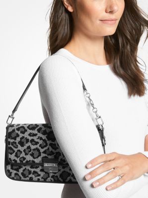 Bradshaw Small Leopard Beaded Leather Convertible Shoulder Bag