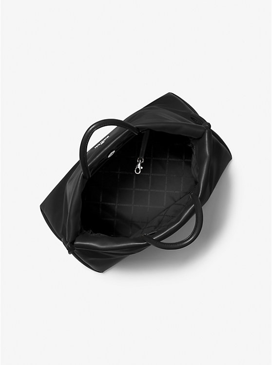 Lina Medium Logo Faux Leather Tote Bag | Michael Kors