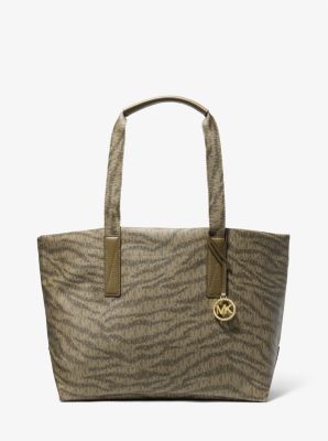 The Michael Large Animal Print Logo Tote Bag Michael Kors Canada