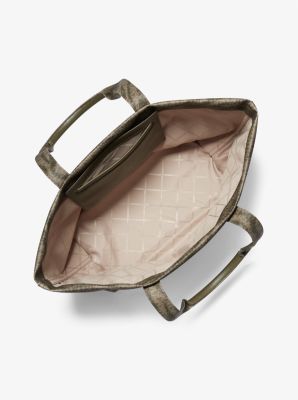 Calvin Klein Bag Signature Dome Satchel Crossbody Purse Size Large