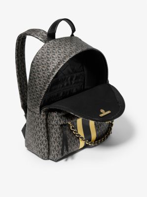 Slater Medium Metallic Logo Stripe Backpack