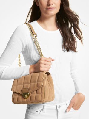 SoHo Large Quilted Suede Shoulder Bag Michael Kors