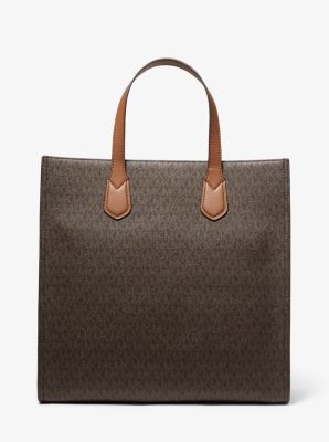 トートバッグ Michael Kors Kempner 30S3G4KT3J 015 BEIGE EBONY Tote Bag Cro Kempner Large Logo Stripe Tote Bag | Michael Kors [US]
