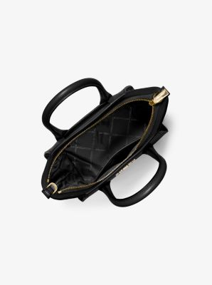 Bolso satchel Avril pequeño de piel con cremallera superior image number 1