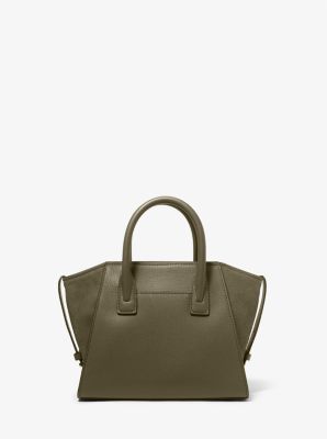 Bolso satchel Avril pequeño de piel con cremallera superior in OLIVA | Michael Kors