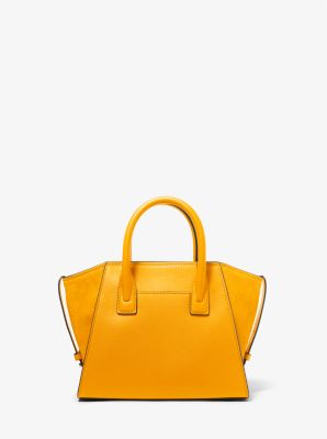 Michael Kors Bags | Michael Kors Avril Small Leather Top-Zip Satchel Powder Blush Color | Color: Gold/Pink | Size: Small | Wallet_Bag's Closet